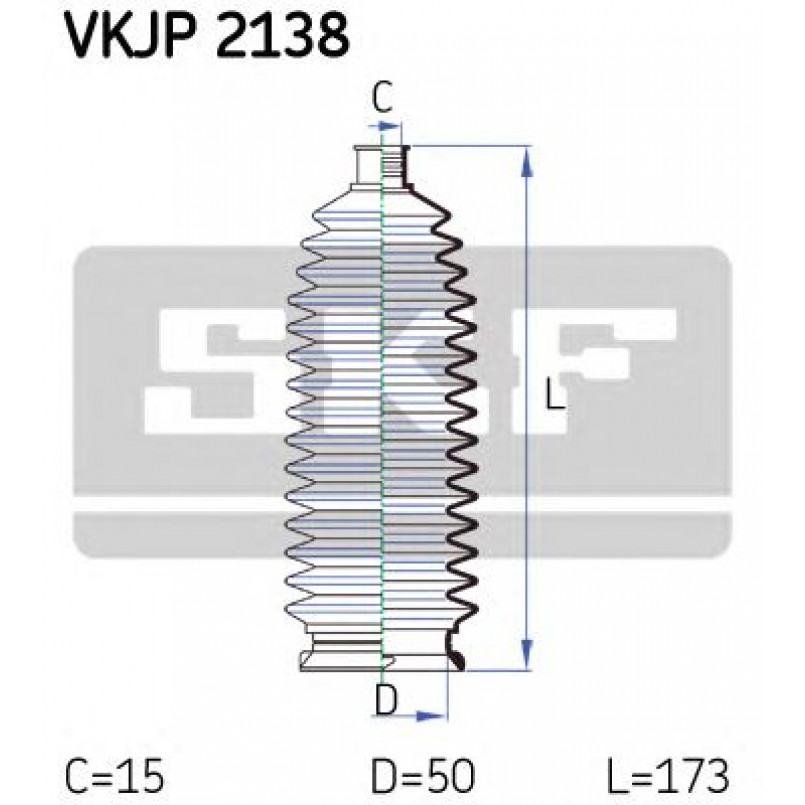VKJP 2138 SKF - Пильовик привідного валу